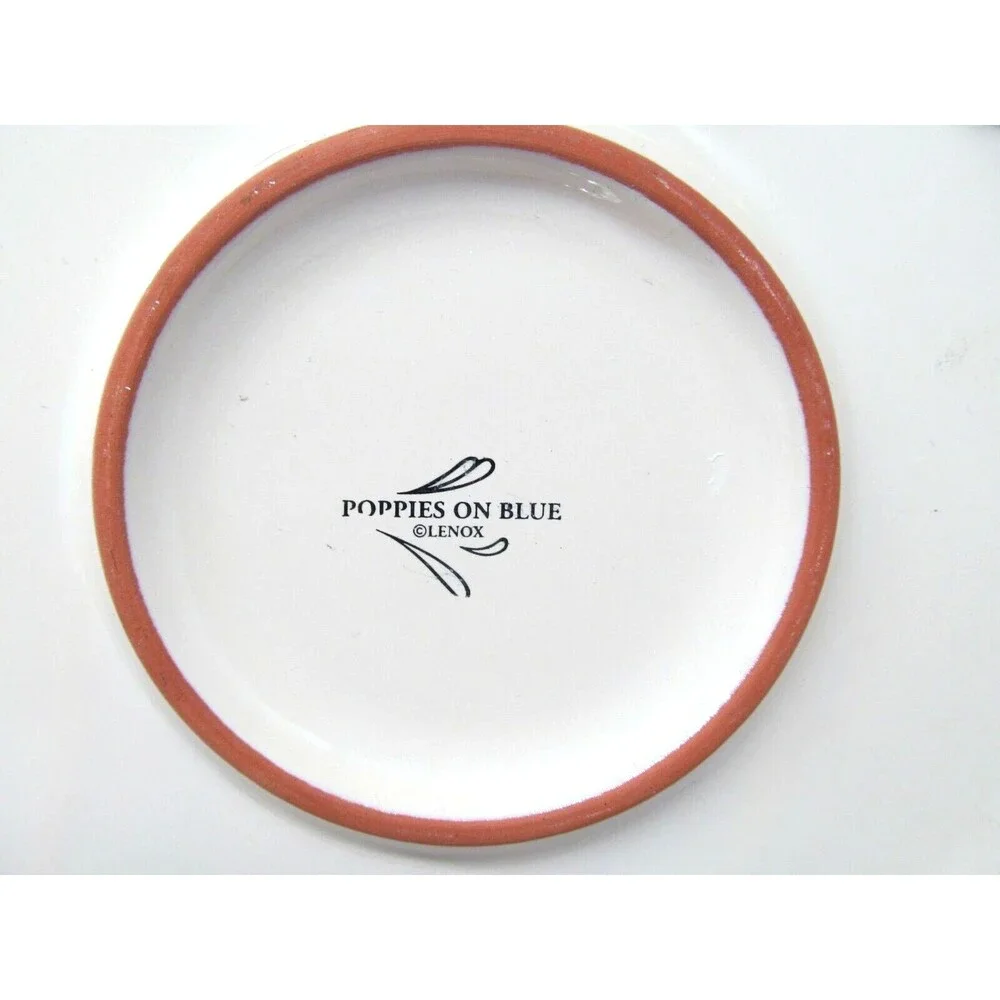 Lenox Poppies on Blue Terra Cotta Trivet bundle of 2